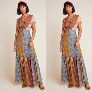 Anthropologie Sachin + Babi Angelica Patchwork Maxi Dress